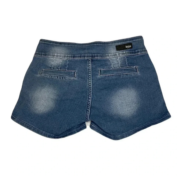 Trendy “Hype” High-Waisted Denim Shorts - Size 5. Distressed - Picture 4 of 5